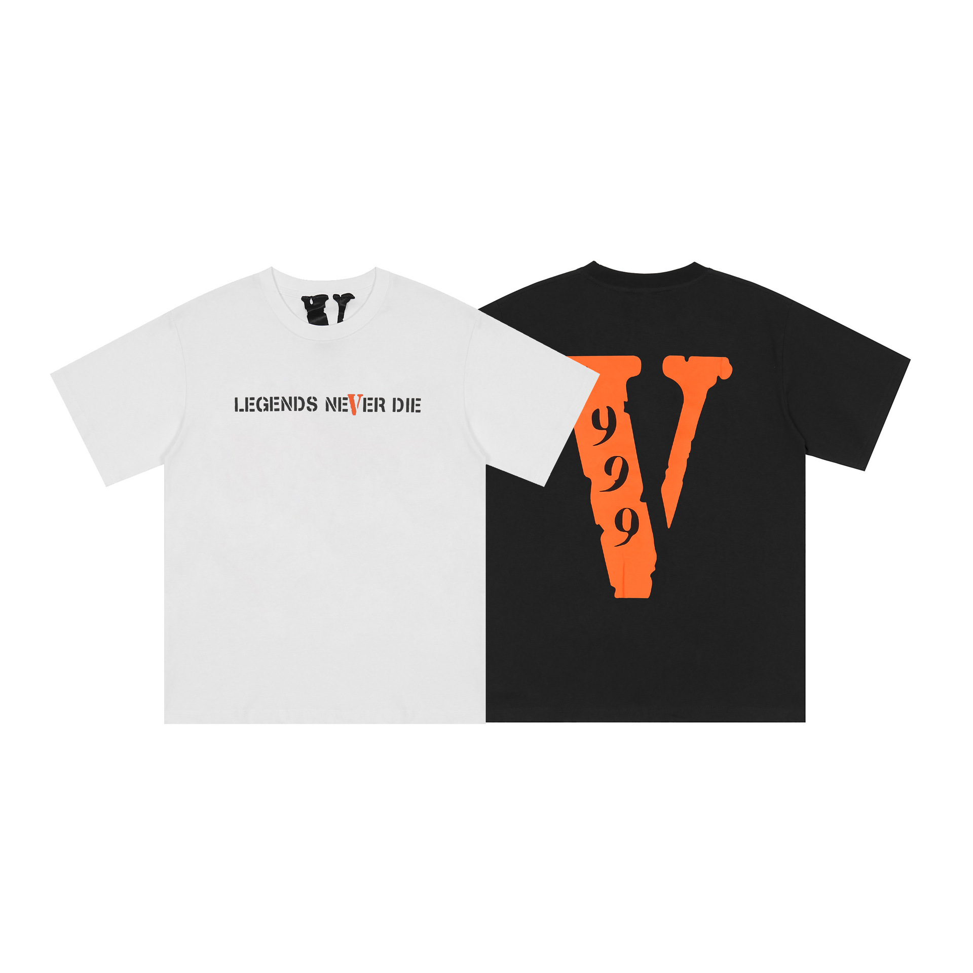 vlone fast字母logo大v999印花t恤高街休闲圆领男女情侣短袖-阿里巴巴