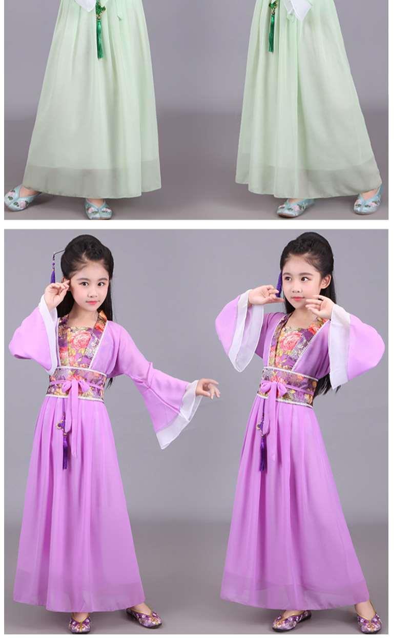 儿童古装小仙女公主裙古筝表演服古代唐装汉服贵妃小女孩古装大童