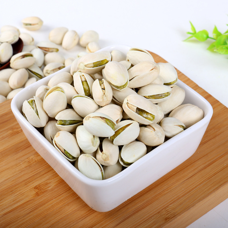 自然开口无漂白盐焗开心果500g袋装包邮干果坚果详见包装散装休闲