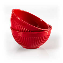 定制沙拉碗套装带PE盖碗多尺寸套碗大面纯色汤碗午餐盒套装条纹碗