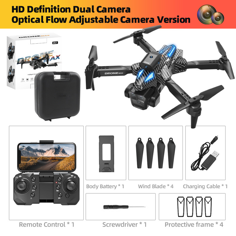 Cross-Border Hot-Selling C10 Uav Three-Camera Aerial Photography Ultra-Clear Four-Axis Aircraft Automatic Return Remote Control Aircraft Drone