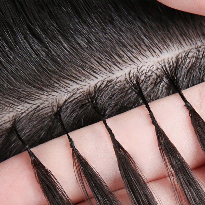 羽毛接发二代一整套短款染发无痕编织发束cos新款闪光三段式跨境