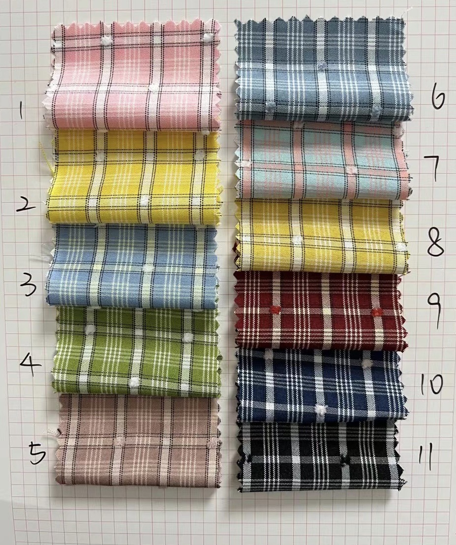 时尚条格色织面料