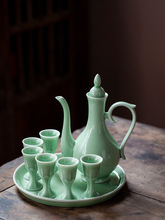 中式陶瓷酒壶仿古家用半斤装酒具套装分酒器老式一口杯烈酒白酒杯