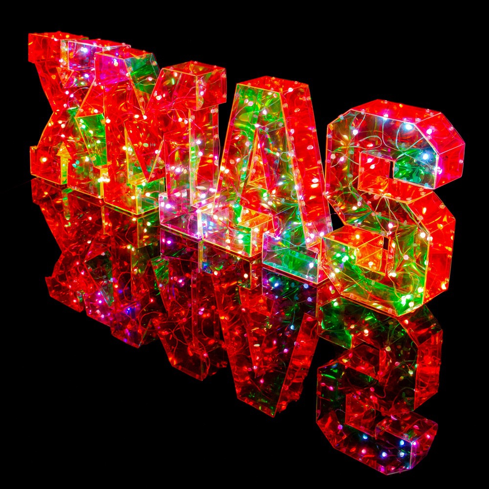 Cross-Border Magic Color LED Luminous Characters Xmas Ambience Light Party Gathering Creative Decoration Colored Lights Letters Christmas Decorations