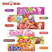 日本进口UHA悠哈普超味觉夹心条糖果汁软糖水果味网红糖果休闲零