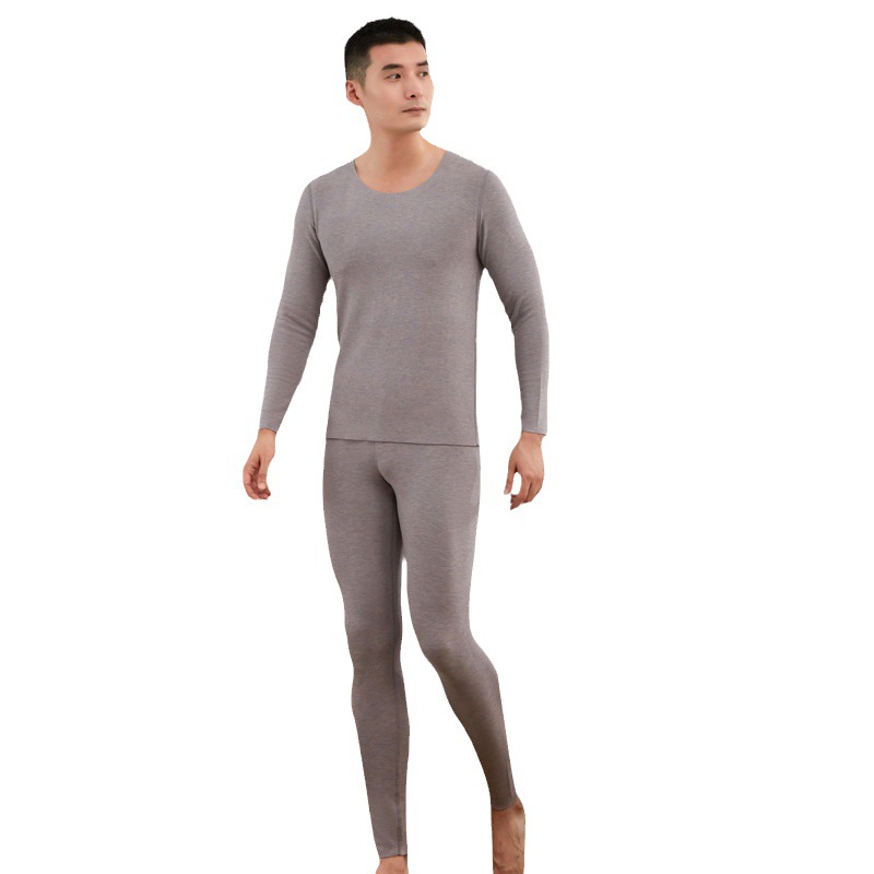 [Super Easy to Wear] Dralon Thermal Underwear Men's Suit Cashmere Seamless Long Johns Fleece Thick Autumn Clothes Warm-Keeping Pants