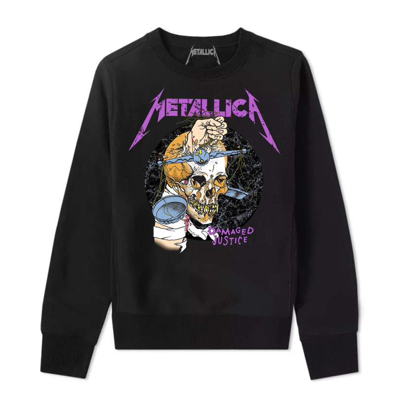 秋冬季metallica乐队金属摇滚朋克男士骷髅暗黑风欧美宽松长卫衣