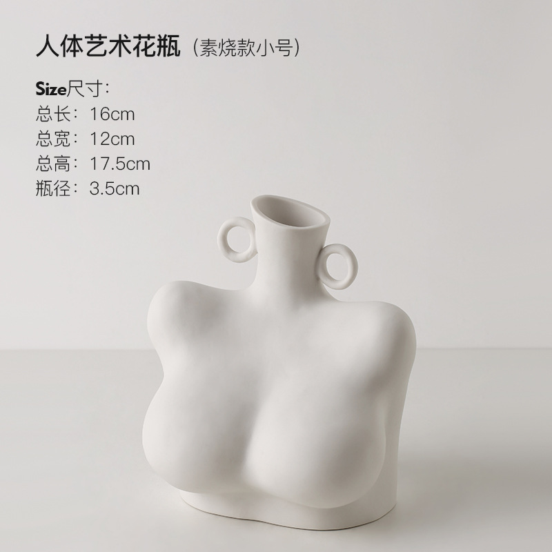 Customized Ceramic Vase Home Nordic Instagram Style Decoration Art Body Flower Cross-Border E-Commerce Wholesale