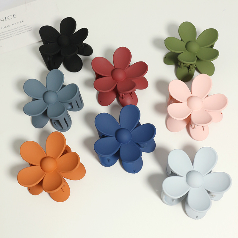 Cross-Border Spring and Summer Candy Color Grip Sweet Flowers Grip Hairpin Wholesale Bath Hair Claws Updo Hair Clip Hair Accessories