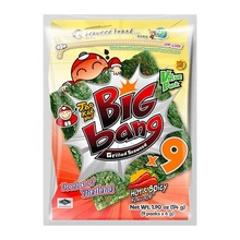 TaoKaeNoi54克老板仔大片海苔泰国进口零食bigbang烤紫菜9大片装