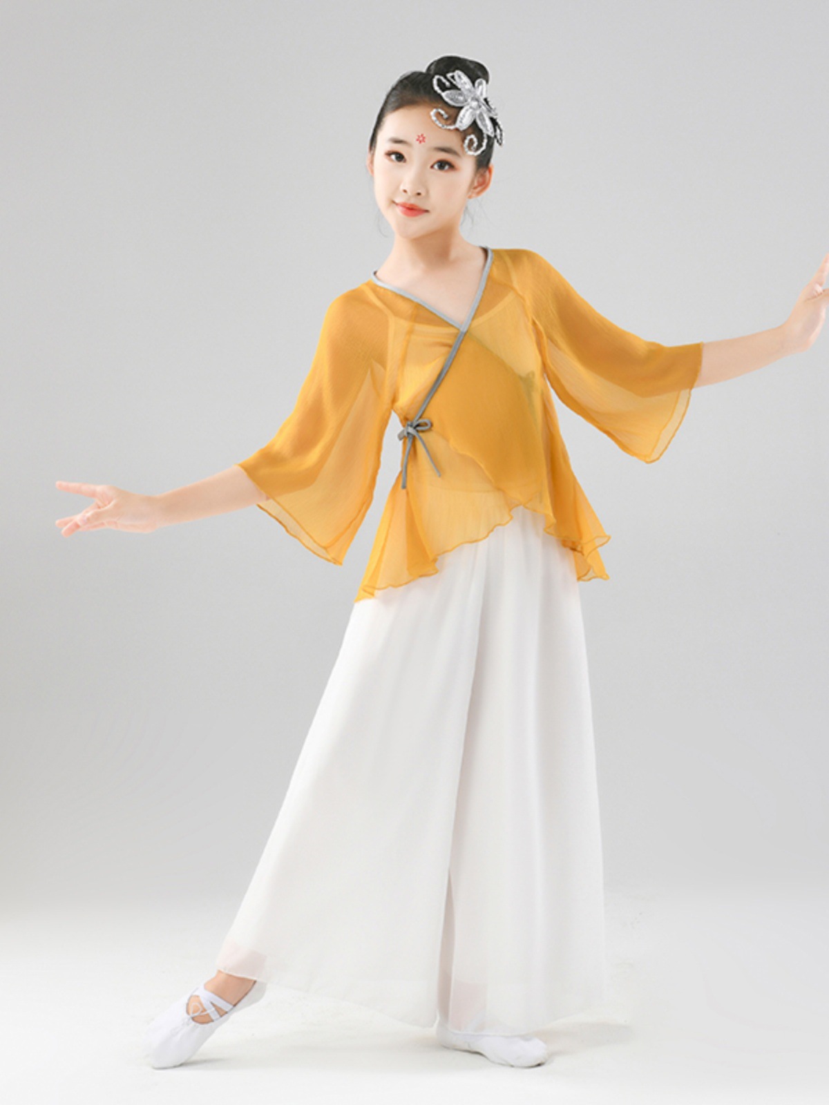 儿童古典舞演出服民族舞中国风幼儿园女童飘逸中国舞六一表演服