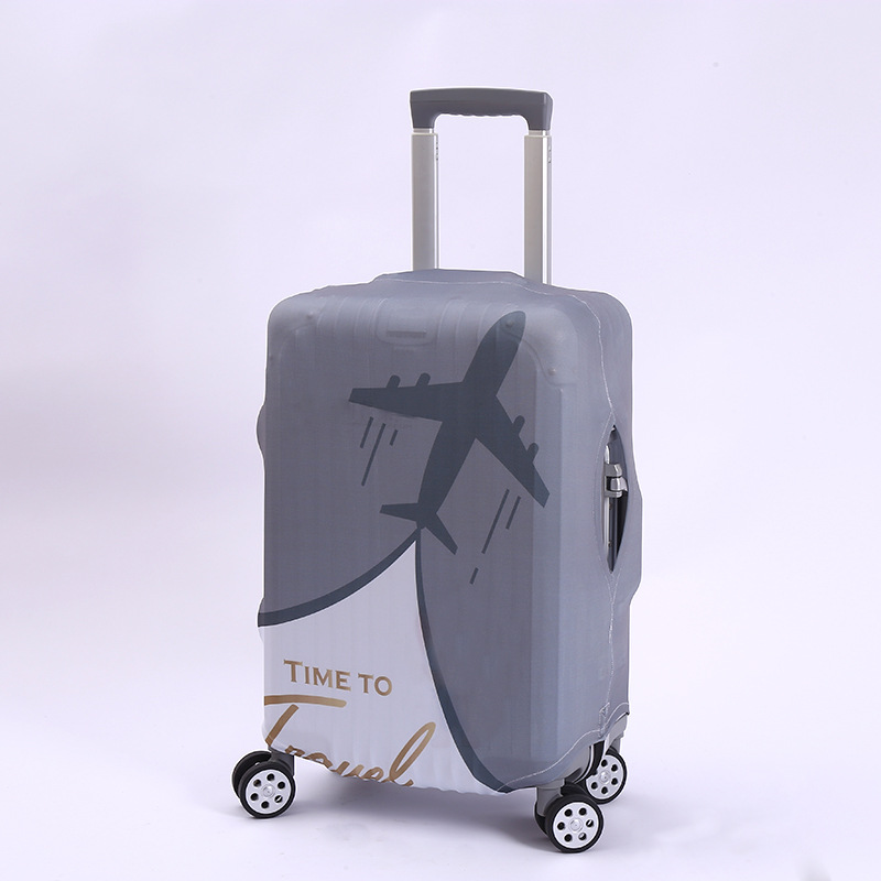 Luggage Protective Cover Wear-Resistant Elastic Case Cover Trolley Case Suitcase Coat Dust Cover Thickened Milk Silk Printing