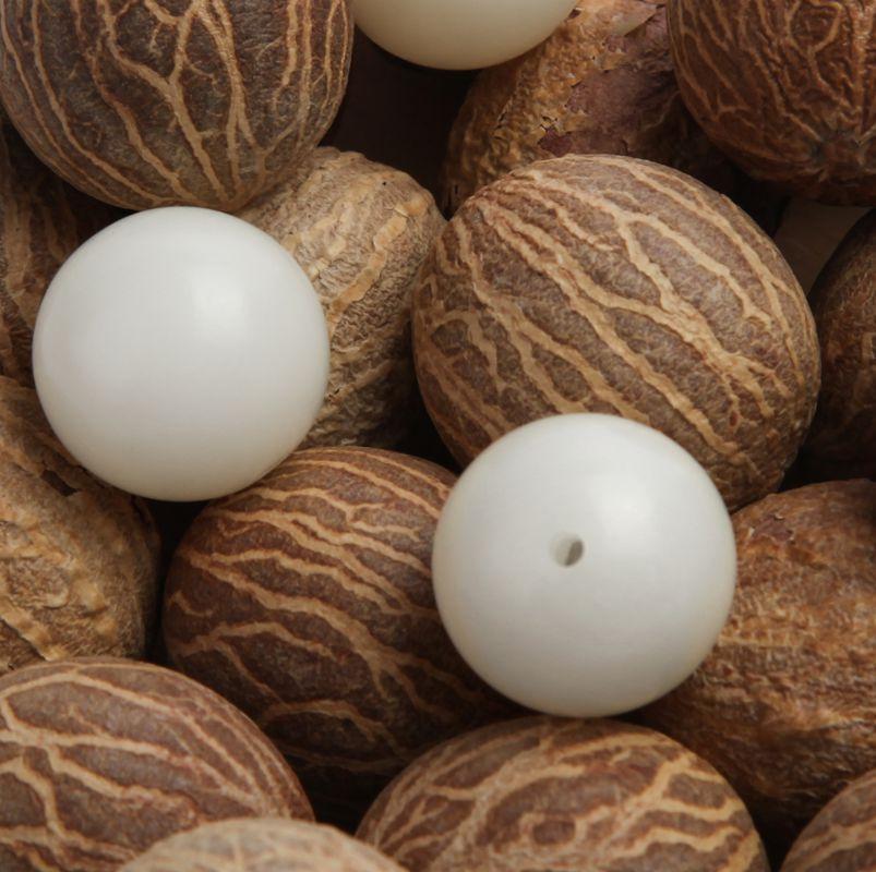 菩提根原籽高密白玉菩提原果抛光成品散珠手串手链白玉菩提果单颗