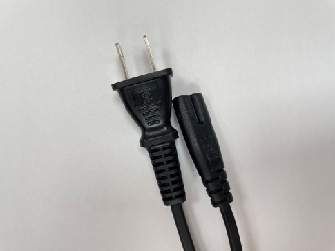 日规电源线 日标两插八字尾pse电源线家电设备台灯插头两芯连接线