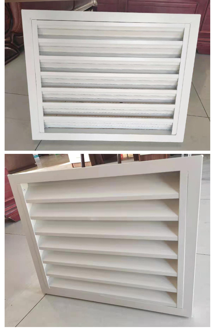 外墙防水通风 嵌入式 方管式防雨百叶 铝合金防雨百叶 百叶窗