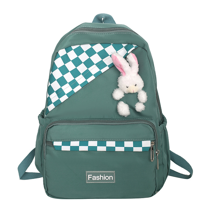 Factory Wholesale New Primary School Student Schoolbag Fashion Plaid Stitching Large-Capacity Backpack Cute Children Backpack