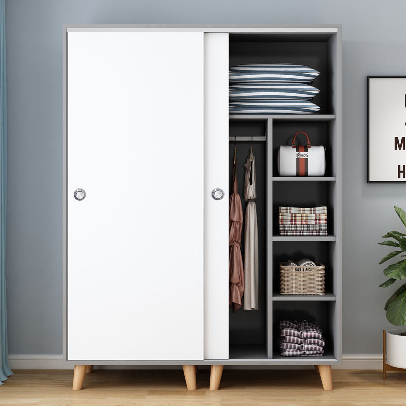 移门衣柜小户型欧式衣橱卧室推拉门实木质大衣柜子现代简约经济型