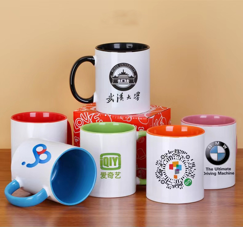 Creative Coated Ceramic Cup Color Changing Cup Logo Thermal Transfer Advertising Gift Wholesale Mug