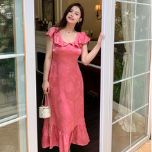 大码女装高级感韩版夏显瘦新款连衣裙加肥加大胖mm200斤长裙1852