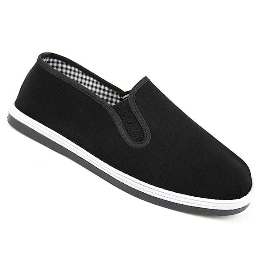 Handmade Handmade Cloth-Based Shoes Men Black Flat Cloth Flat Shoes 2023 New Soft Bottom Work Street Vendor Shoes One Piece Dropshipping