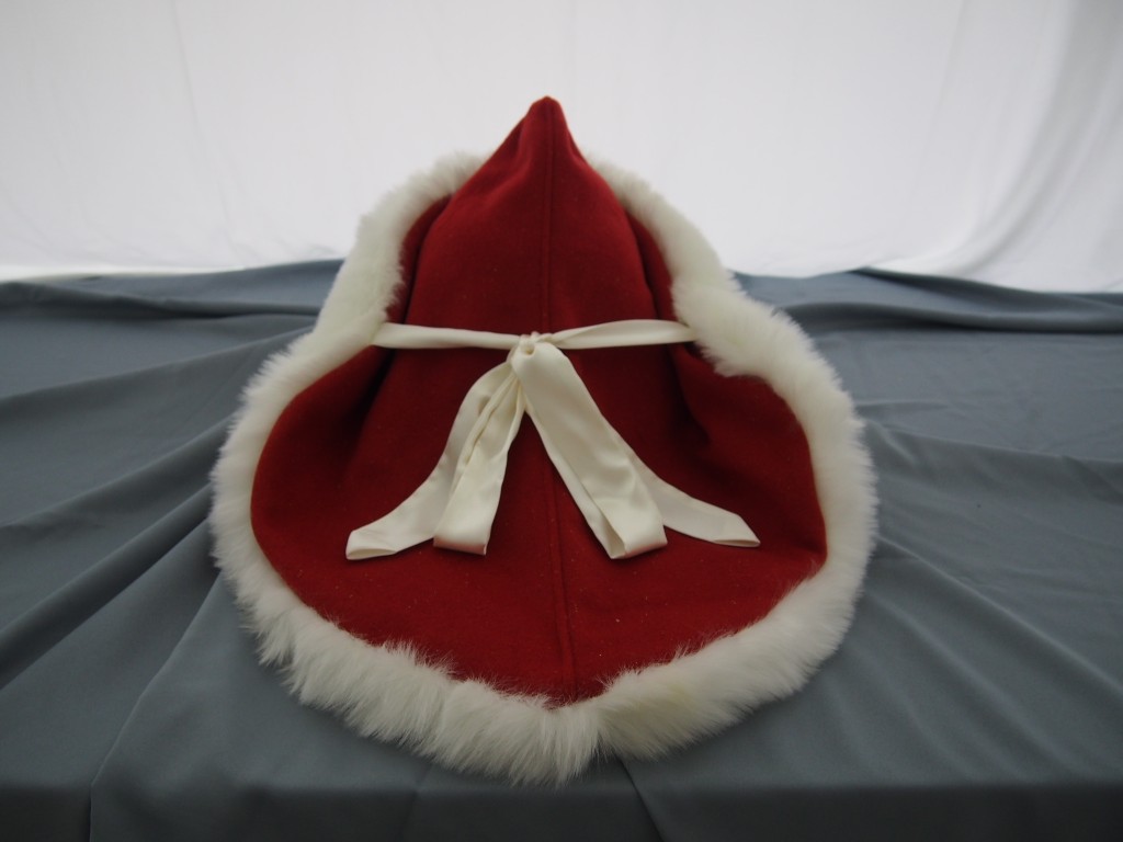 创代设 汉服女风帽宫墙红帽 2021冬季新款雪帽 汉服冬季配帽