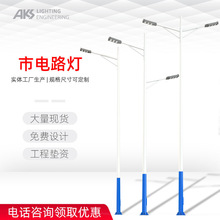 led市电路灯 市政道路8米10米12米高低臂双臂新农村照明路灯杆