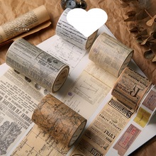 文字胶带森女古风手帐素材数字字母和纸复古英文款手账贴纸报纸