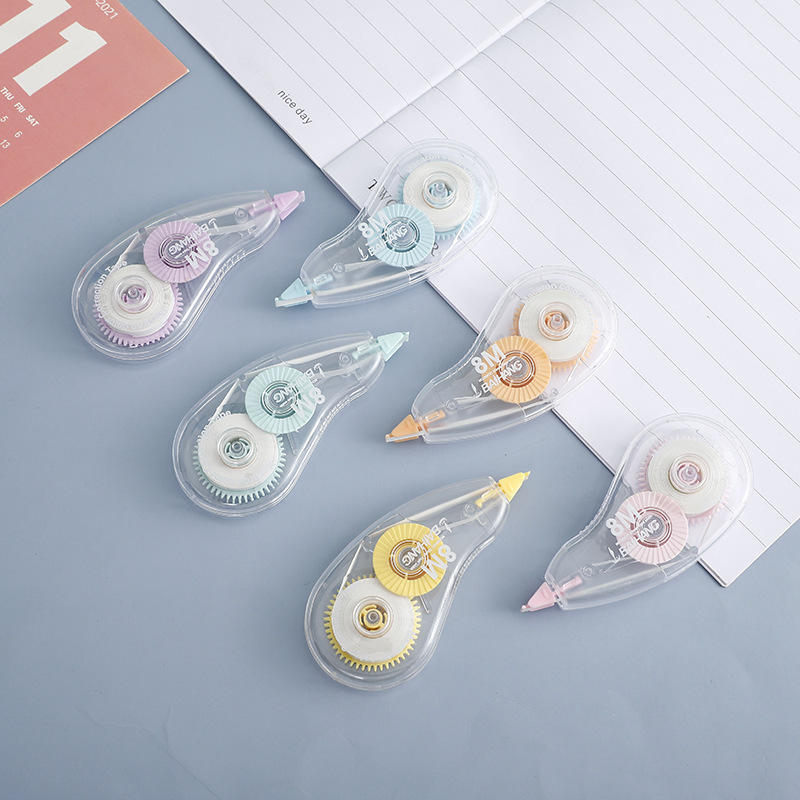 transparent simple correction tape girl‘s heart cute macaron correction tape primary school students junior high school correction tape wholesale
