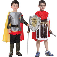 儿童国王王子衣服罗马武士战士服装话剧表演服饰cosplay男孩套装