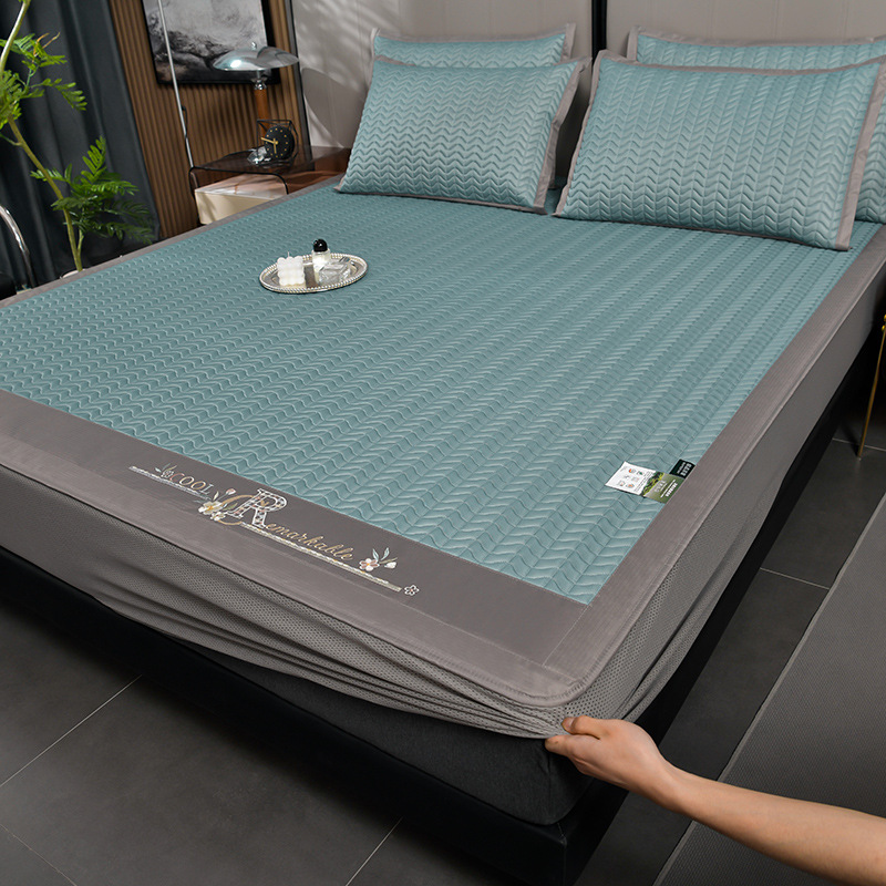 包邮2024新款cr冷感乳胶席床笠款凉席冰丝席空调席夏凉席软席