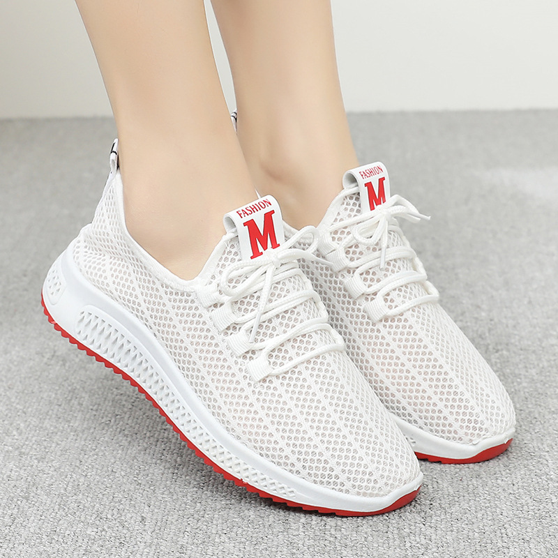 Factory Delivery Shoes for Women New Mesh Shoes Korean Style Trendy Sneakers Summer Breathable Women's Casual Shoes Wholesale