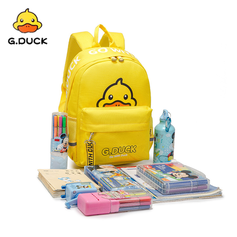 G. Duck Small Yellow Duck Schoolbag Student Girl Cartoon Backpack Spine Protection Burden Reduction Boy Kindergarten Backpack Wholesale