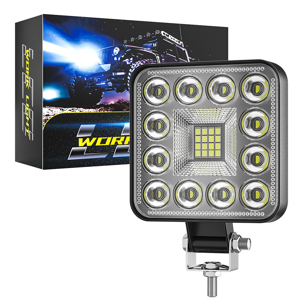 gsy新款汽车迷你方形led工作灯泛光28灯工程辅助灯 车