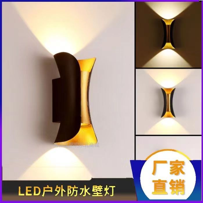 outdoor wall lamp waterproof courtyard villa corridor aisle light nordic small waist exterior wall door hotel double-headed wall lamp