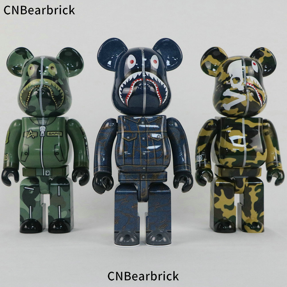 bearbrick bape联名款积木熊400(cm潮玩公仔暴力熊玩偶装饰摆件
