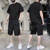 summer Metrosexual Mature Short sleeved suit Handsome ruffian collocation Trend handsome Chaopai man leisure time A suit
