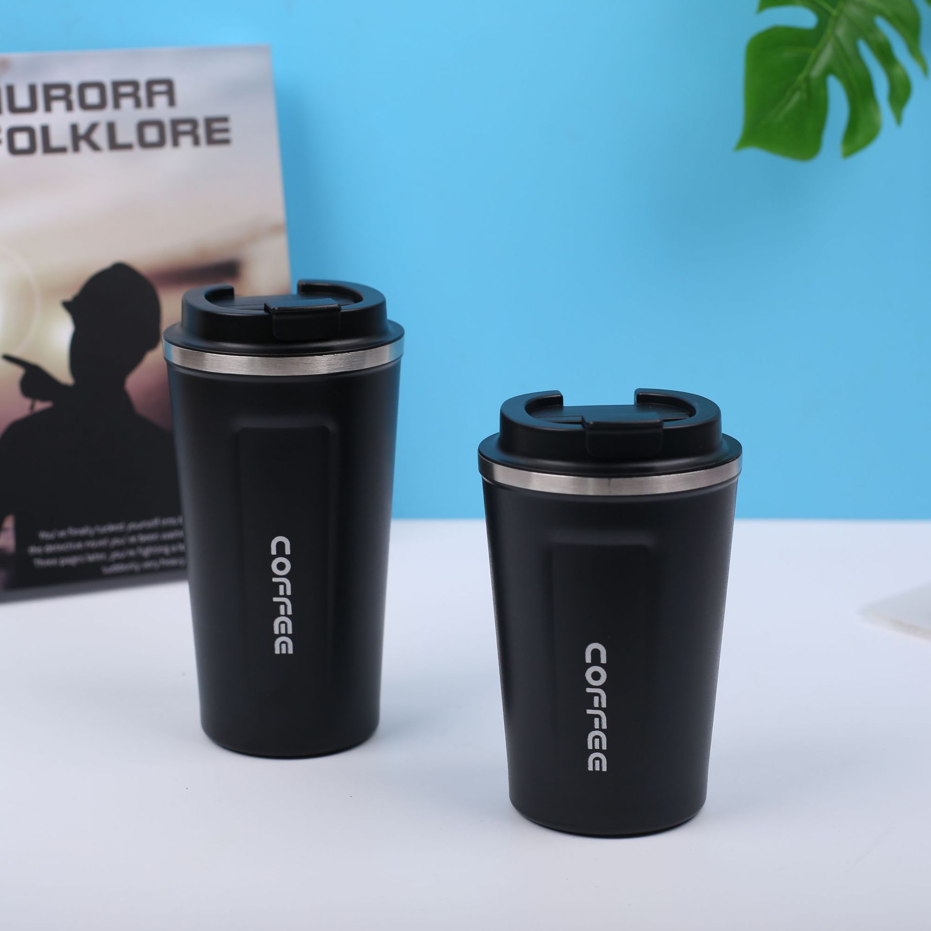 Cross-Border Foreign Trade 304 Thermos Cup Vacuum Coffee Cup Portable and Simple Car Tumbler Activity Gift Cup