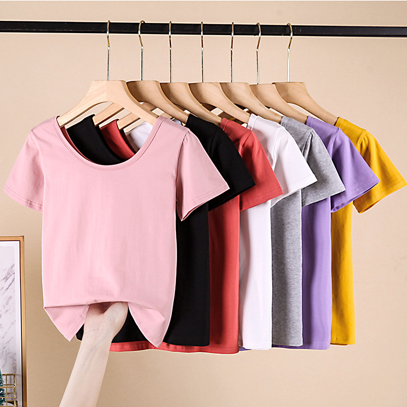 短袖纯棉修身上衣女夏图片-海量高清短袖纯棉修身上衣女夏图片大全