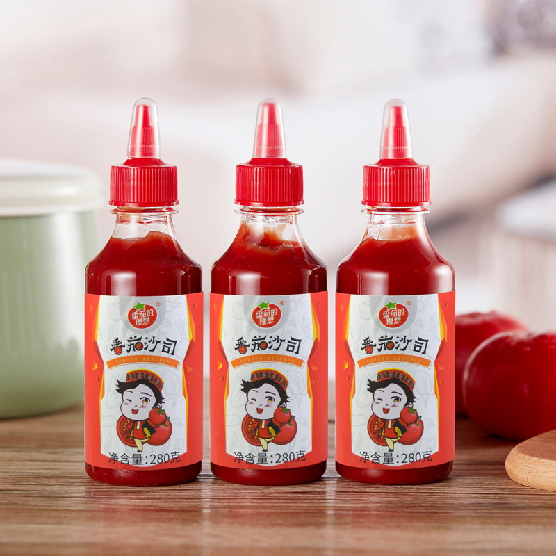 番茄的理想番茄沙司番茄酱280g小瓶装薯条披萨手抓饼蘸酱调料批发