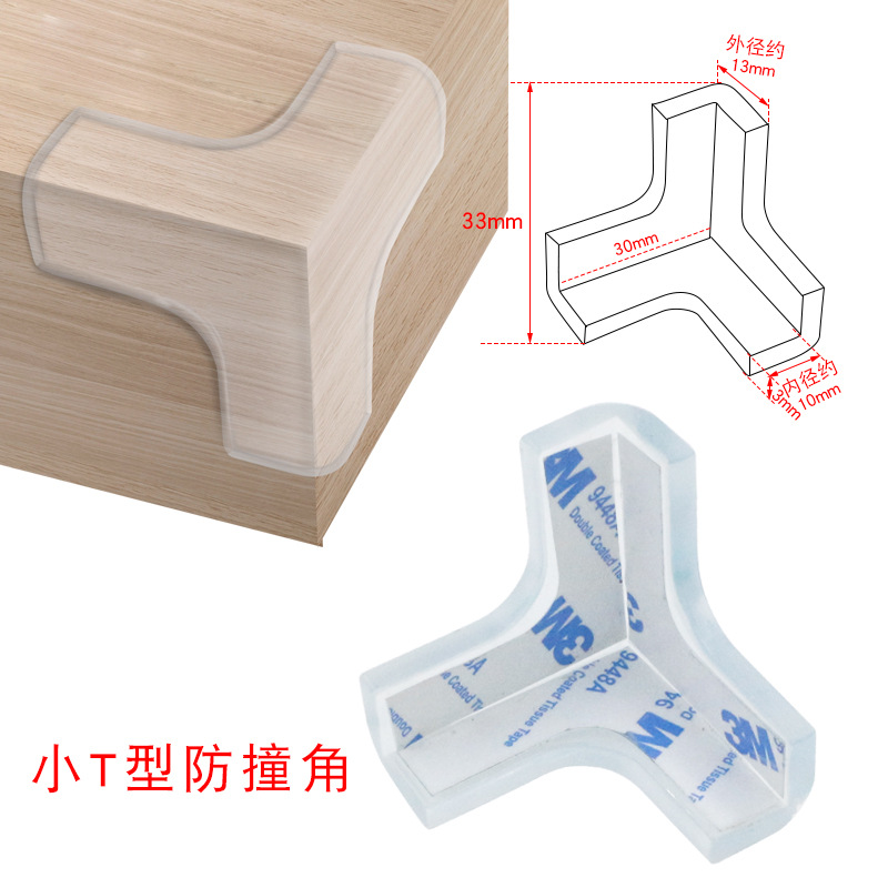 Transparent Table Corner Bumpers Thickened Baby Corner Protector Coffee Table Cornerite Triangle Child Safety Protection