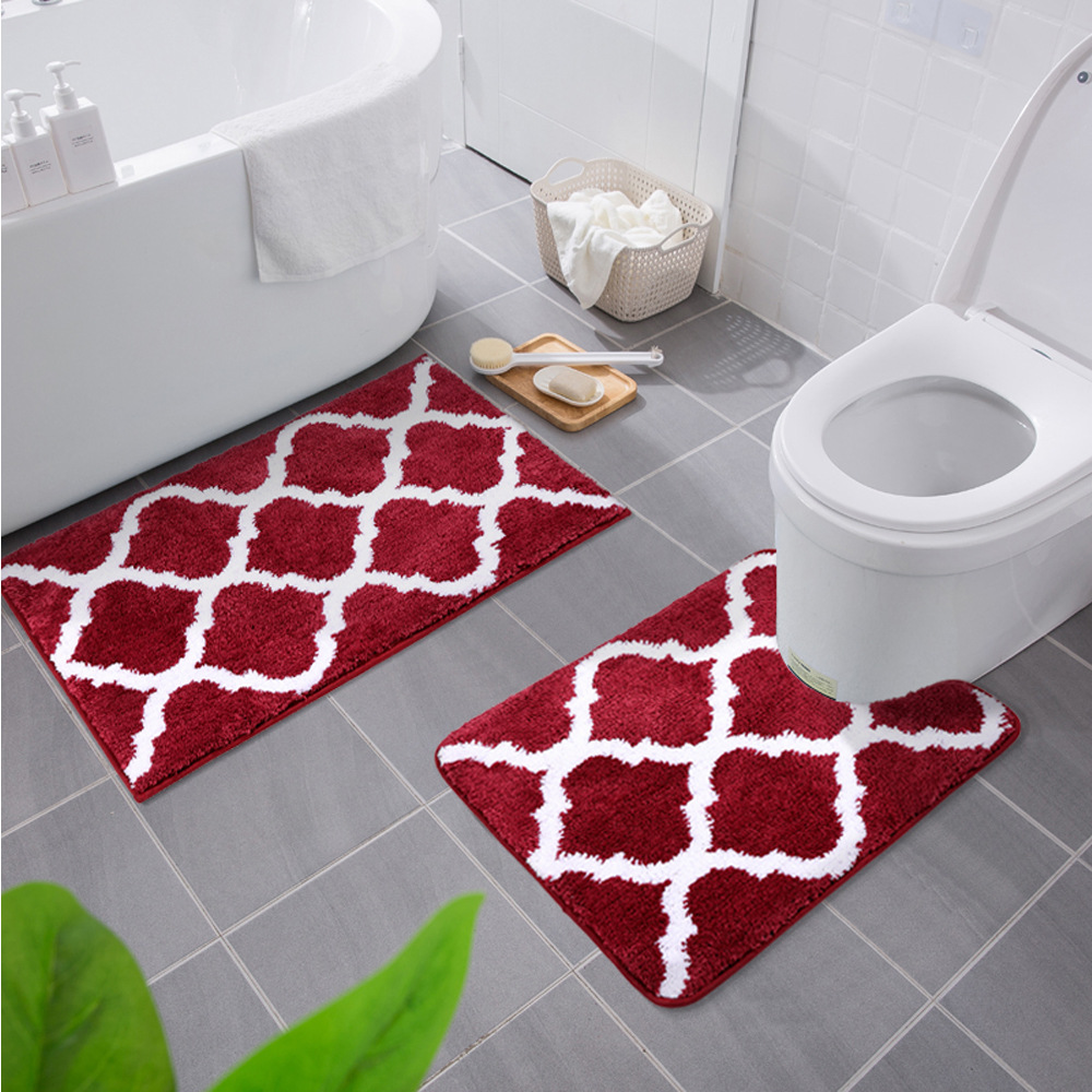 Bathroom Non-Slip Mat Bathroom Entrance Absorbent Floor Mat Domestic Toilet Door Mat Moroccan Ins Carpet