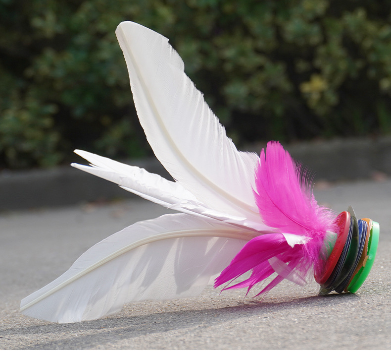 大号可拆耐踢鹅毛毽子比赛毽球鸡毛幼儿园小学生成人儿童老人花毽