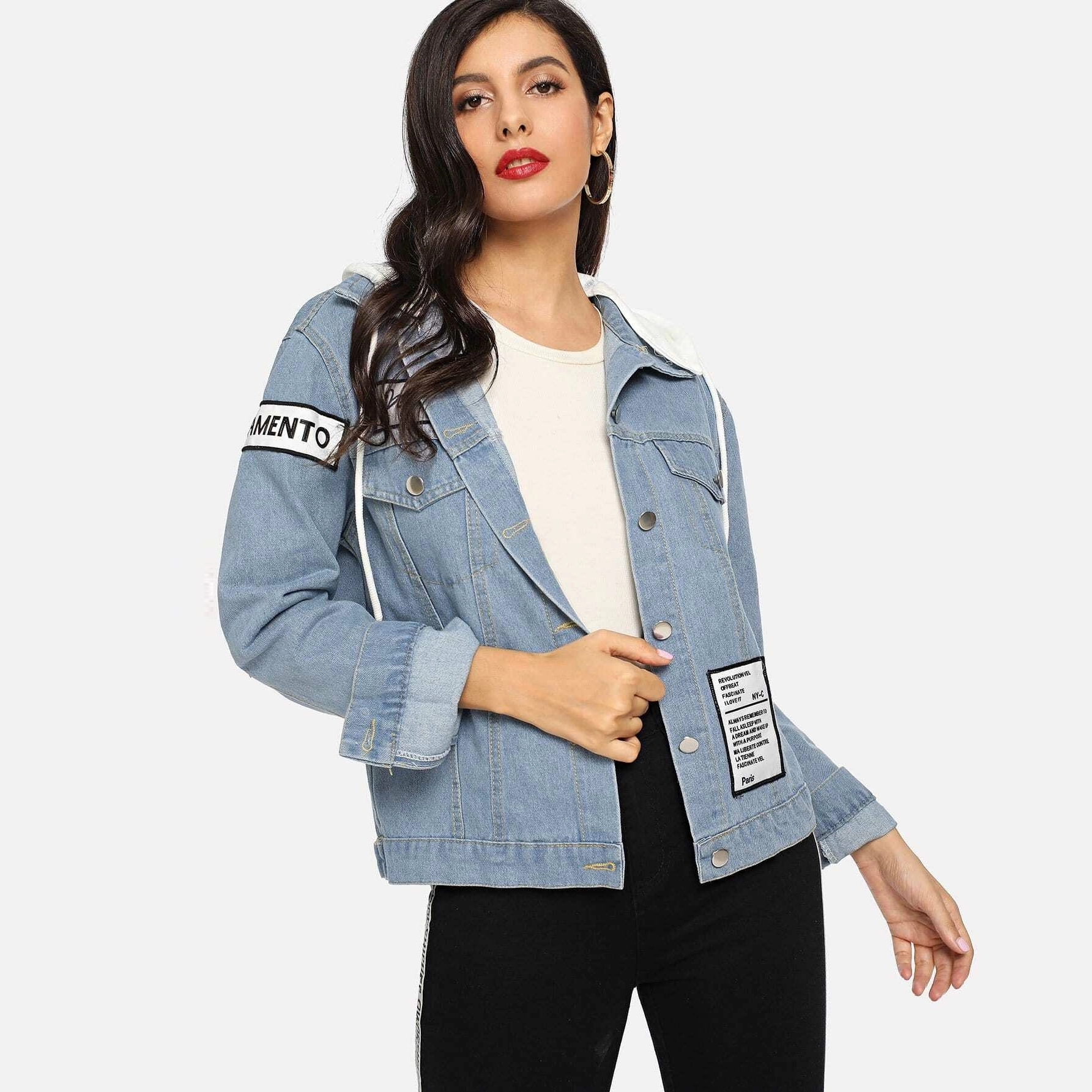 外贸牛仔外套女装图片