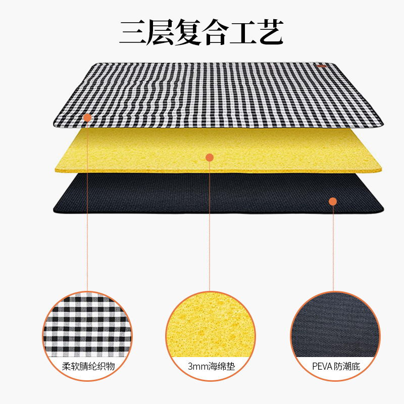 Cross-Border Hot Spring and Autumn Outdoor Picnic Camping Moisture Proof Pad 4-6 People's Size Spring Outing Camping Mat Factory Wholesale