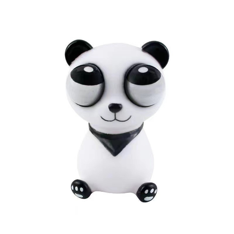 Pinch Music Decompression Toy Net Red Eye-Popping Panda Doll Novel Vent Pinch Music Soft Glue Trick Decompression Artifact