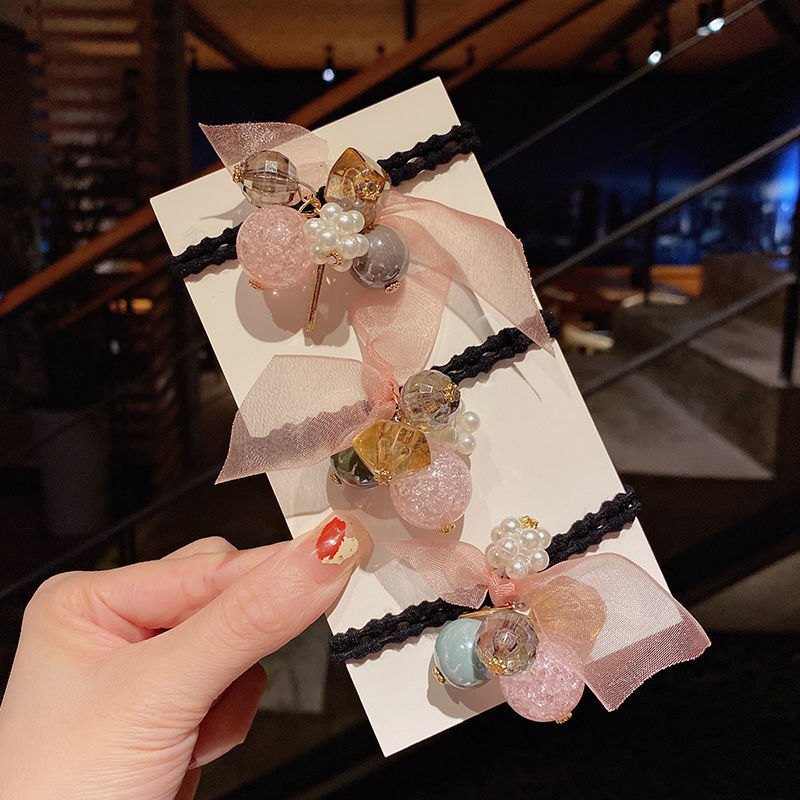 爆款流行奶茶色头绳女发绳扎头发成人学生发圈韩版时尚皮筋头饰