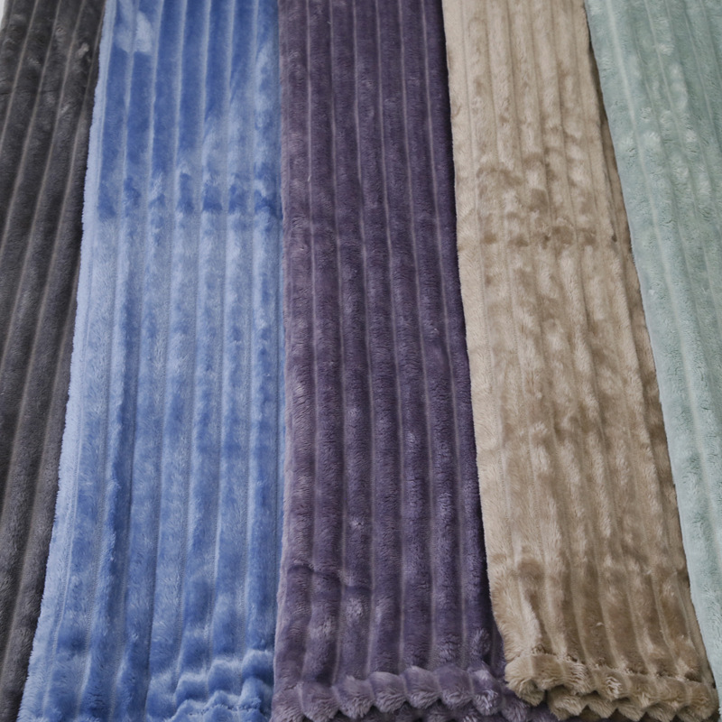 Solid Color Drawstring Flannel Blanket Fleece-lined Coral Fleece Blanket Factory in Stock Wholesale Gift Blanket Leisure Blanket