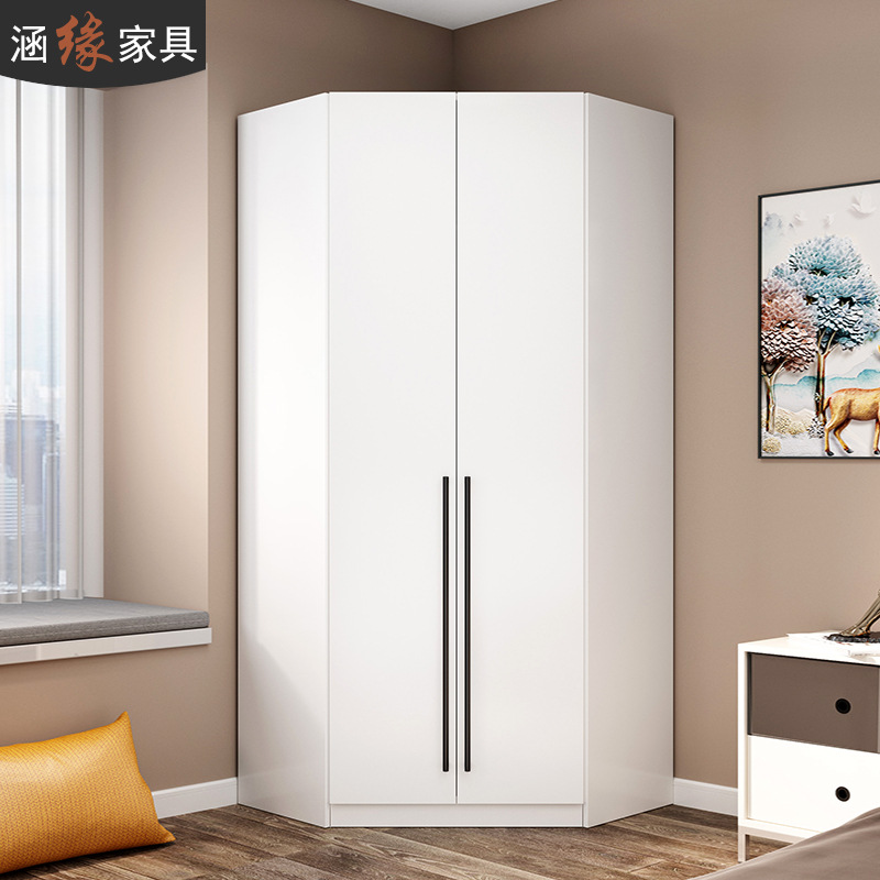 转角衣柜家用卧室90度墙角柜多功能角柜储物柜小户型拐角置物柜a3