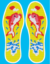 Shoe insoles cross stitch children's middle and large跨境专